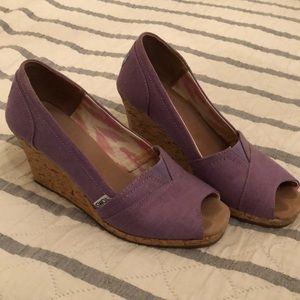 Purple Toms wedges 9.5